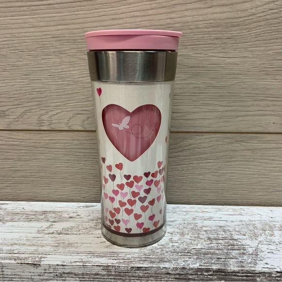 Starbucks travel Hearts 16 fl.oz 2007 sipping Tumbler - Picture 1 of 7